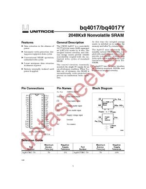 BQ4017MC-70 datasheet  